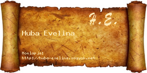 Huba Evelina névjegykártya